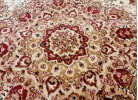 Тъкан персийски килим Blue stones 2538 cream кръг